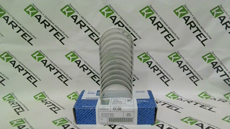 Вкладыши шатунные нижние 0,25 + 65.02410-0041 Вкладыши шатунные верхние 0,25 (комплект) DOOSAN