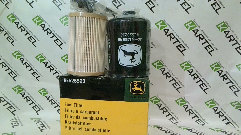 RE525523 Фильтр топливный (комплект 2шт)